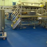 Blue USDA Floor for Food Processing Plant